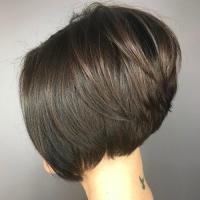 Inverted Bob Short Black Layered Bob Hairstyles