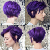 Purple Hairstyles For Short Hair