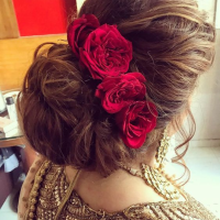 Flower Hairstyles For Weddings Indian