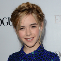 Kiernan Shipka Tousled Twist Braided Updo Hairstyle