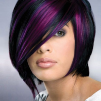 Short Hairstyles Purple Hair