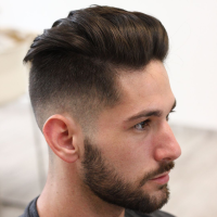 Long Hair Undercut Mid Fade Hairstyle For Men