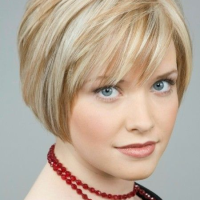 Layered Short Hairstyle With Bangs