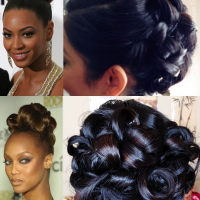 Black Updo Hairstyles With Curls