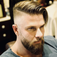 Mens Undercut Comb Over Hairstyle