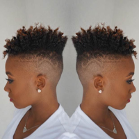 Fade Haircut Black Women Short Natural Hairstyles