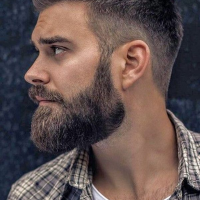 Undercut Hairstyle With Beard For Round Face