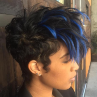 Short Black Hairstyles With Highlights