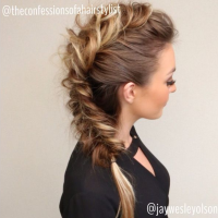 Faux Hawk Hairstyle Female Long Hair