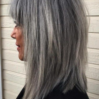 Layered Long Gray Hairstyles