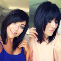 Medium Black Hairstyles With Bangs