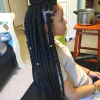 Cute Box Braid Hairstyles For Black Girls