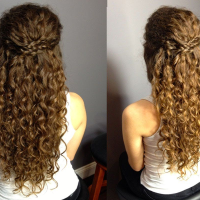 Curly Half Up Half Down Hairstyles Tutorial