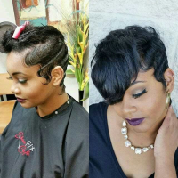 Short Black Finger Wave Hairstyles