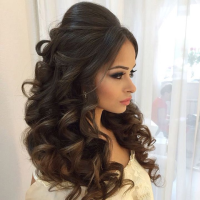 Curls Hairstyle For Indian Wedding