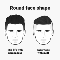 Round Face Shape Men Hairstyle