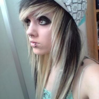 Blonde And Black Emo Hairstyles