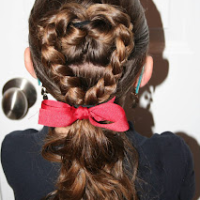 Valentine's Day Hairstyle: Flip-Braided Heart