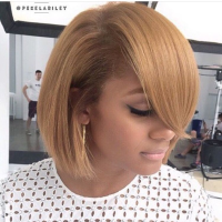 Blonde Bob Hairstyles On Black Woman