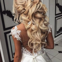 Long Hair Half Up Wedding Hairstyles