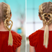 Valentine’s Day Hairstyles | Dutch Heart 2-in-1 Braid