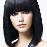 Straight Black Hairstyles With Bangs