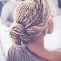 Braided Low Bun Hairstyle