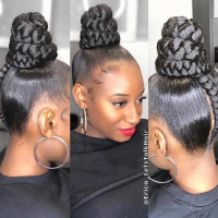 Photos Of Black Updo Hairstyles