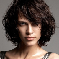 Layered Medium Curly Bob Hairstyles