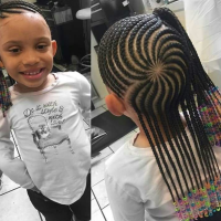 Half Up Half Down Braided Hairstyles For Little Black Girls