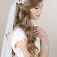 Bridal Hairstyles For Medium Hair With Veil