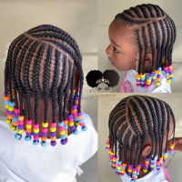 Children's Braids Black Hairstyles With Beads