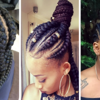 2019 Ghana Braids Hairstyles for Black Women