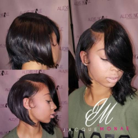 Flat Iron Neck Length Hairstyles For Black Hair