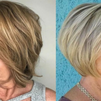 Short bob hairstyles for women over 60 in 2021-2022