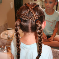 Fun Hairstyle: Criss-Cross French Braids