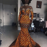 Ankara Long Gown Designs For Ladies, 60 Unique Ankara Dresses 2021