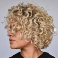 Short Blonde Curly Hairstyles