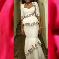 White dress Ankara to look pretty and amazing