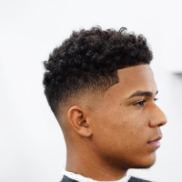 Fade Curly Hairstyles For Black Men