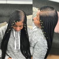 Black Braided Hairstyles With Weave