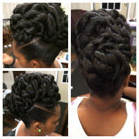 Twisted Updo Hairstyles For Black Women