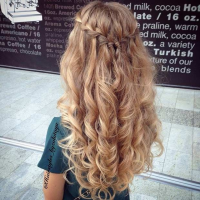 Long Hair With Braid Prom Hairstyle