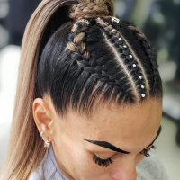 Cute 6 Braids Hairstyle