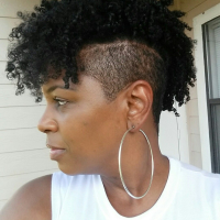 Natural Hairstyles With Shaved Sides