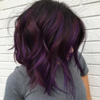 Purple Hairstyles For Medium Hair