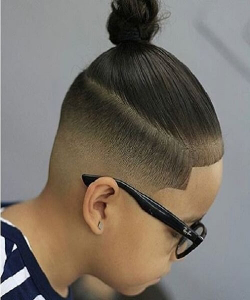 Classic Top Bun With Undercut And Wavy Design