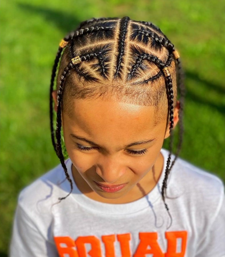 undercut braids for little boys